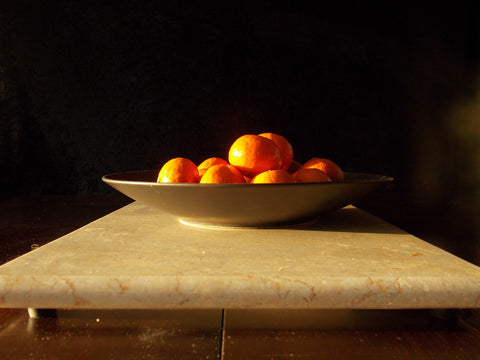 Orange Bowl with Cutting Board